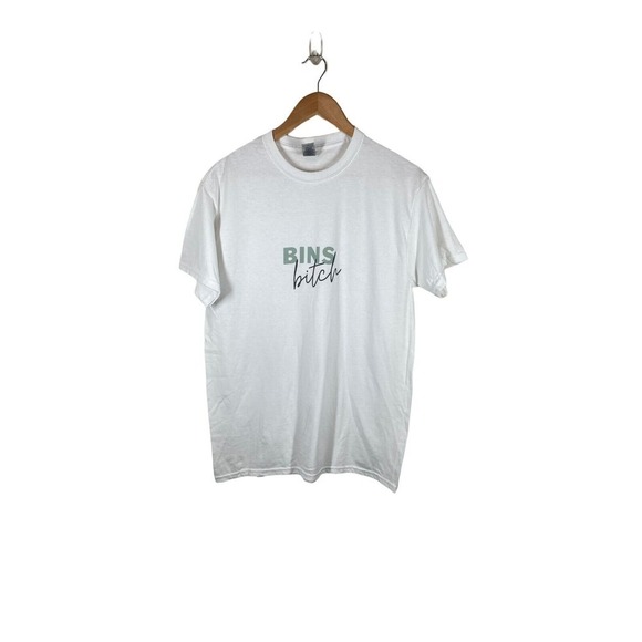 Bins Birch Graphic T-Shirt Short Sleeve White Crewneck Women's Regular Size M - Picture 1 of 9